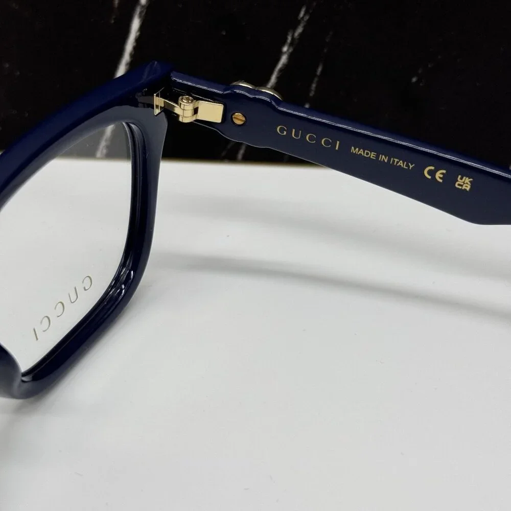 NEW GUCCI GG1536O 011 BLUE WOMEN EYEGLASSES GUCCI